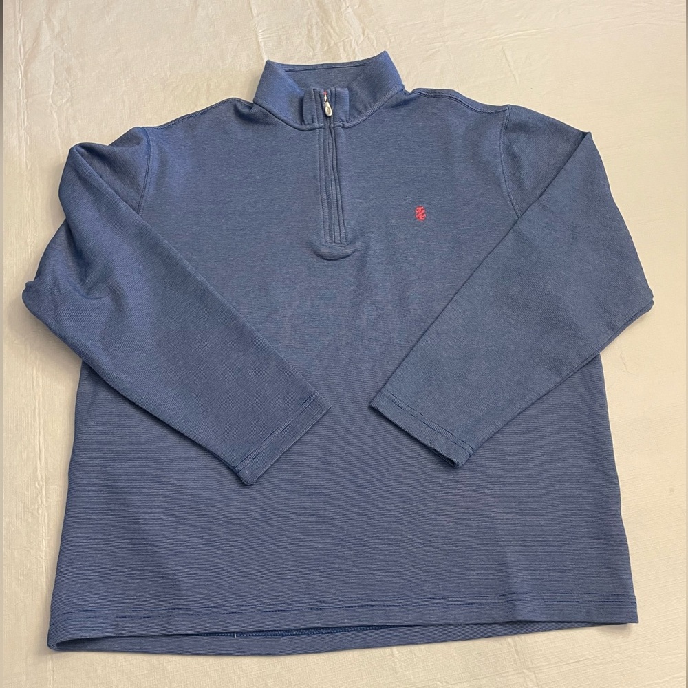 Men’s Izod Three Quarter Zip pullover - Light Blue - Size Large